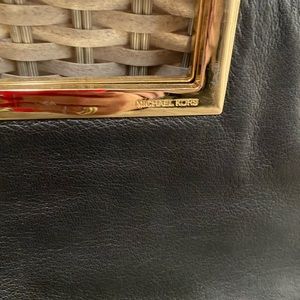 Black and gold Michael Kors clutch